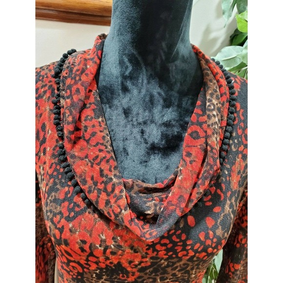 Isabel Women's Multicolor Polyester Long Sleeve Cowl Neck Casual Blouse Size S - Picture 5 of 11